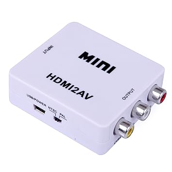 Tobo Mini HDMI 2AV to AV RCA Video Audio CVBS Adapter Converter(1080p Ntsc Pal)