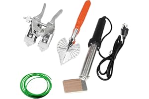 JIAWANSHUN PU Round Belt Welding Machine Polyurethane Belt Welder Round Belt Welder 110V with 150-400 ℃ Adjustable Temperature Electric Soldering Iron (One Set)