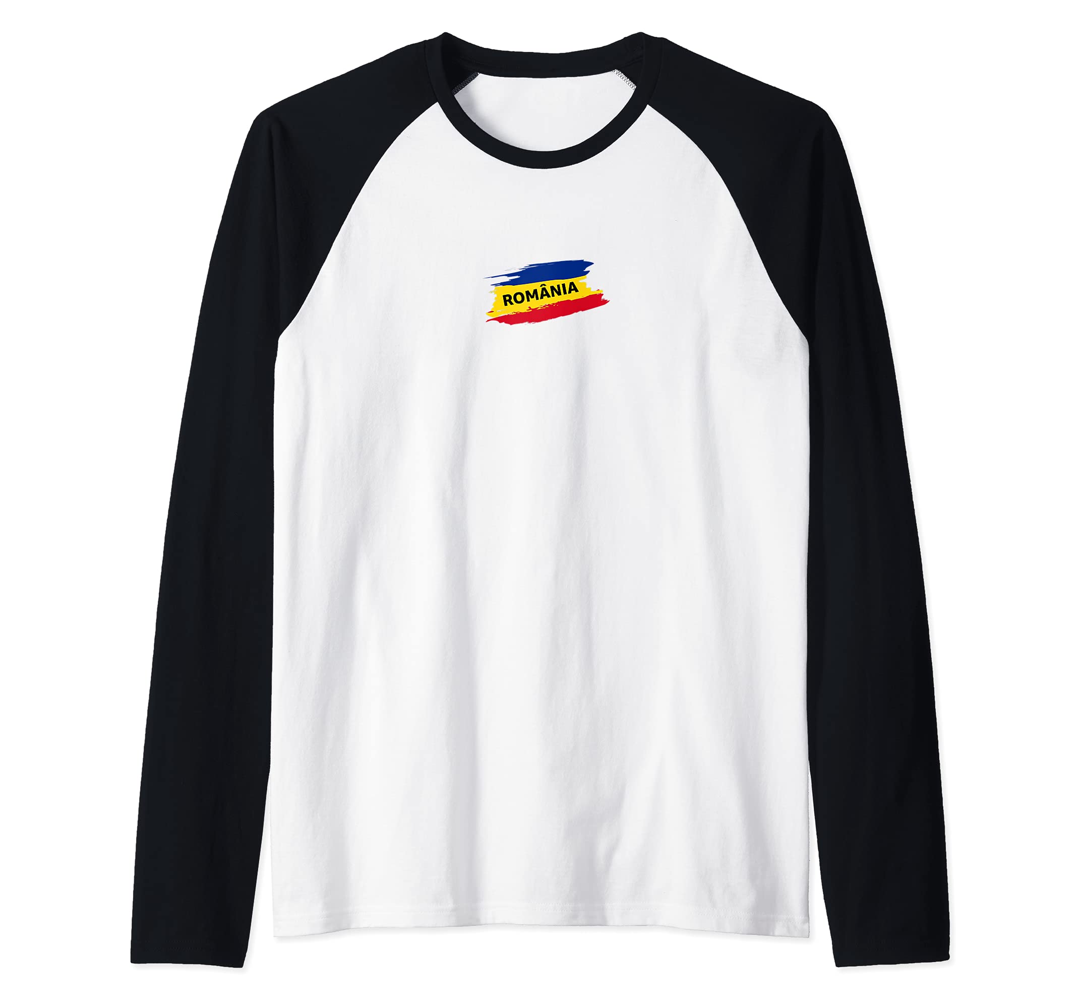 Flag Romania Raglan Baseball Tee