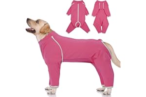 MORVIGIVE Surgical Onesie for Dogs - Rose, XLarge - Dog Surgical Recovery Suit Male, Dog Pajamas with Long Sleeves, Abdominal Wound Bandages Surgical Suit for Female Dogs Spay - Beagle, Corgi