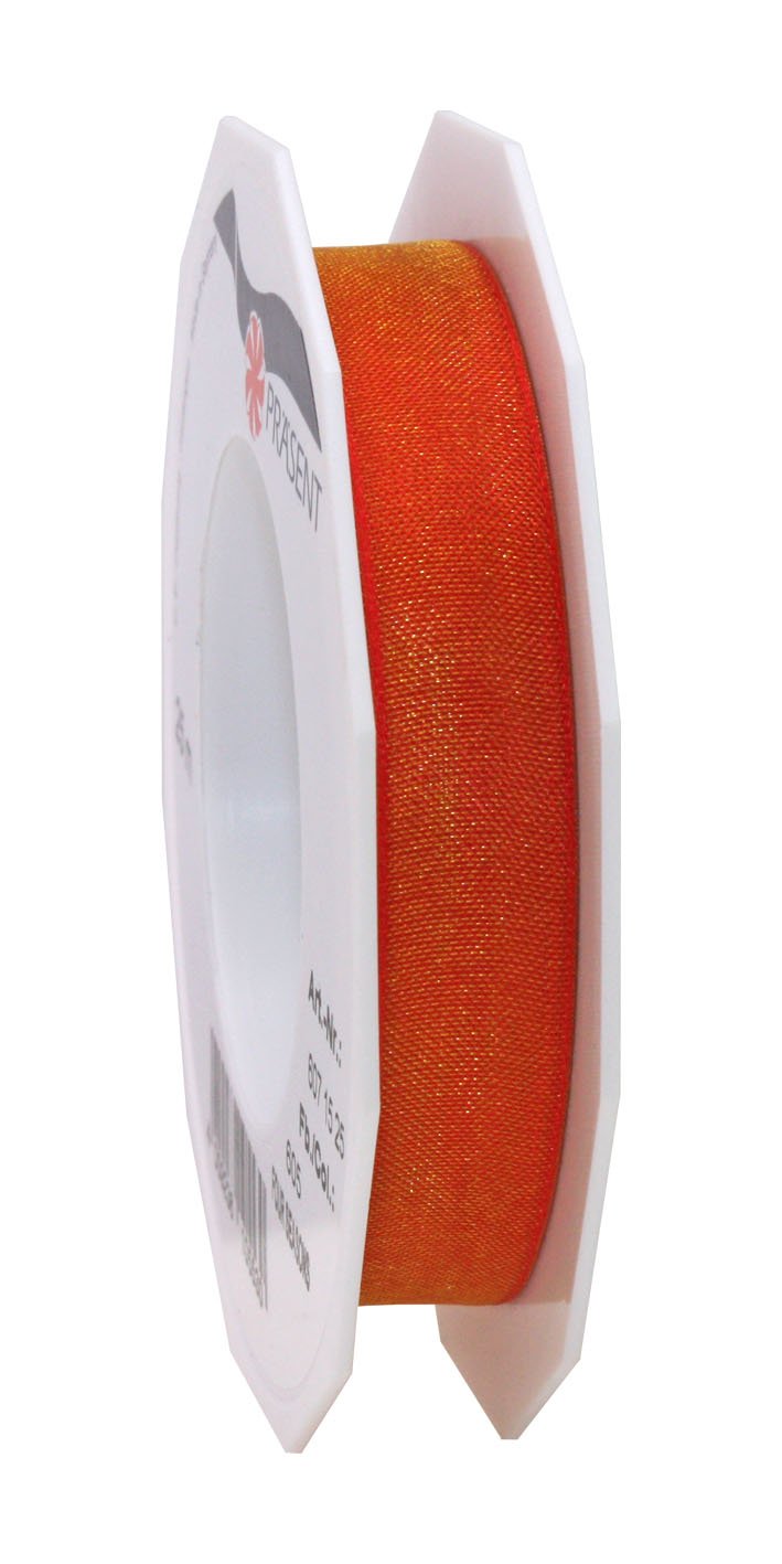 C.E. Pattberg Präsent - Four Seasons Organza wired edge Ribbon Blazing Red 15 mm width, 25 m length — image 1