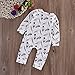 Baby Toddler Boys Girls Jumpsuit Romper Spring Autumn Winter Onesies Clothes Outfit (12-18months, white)