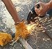 Leather Work Gloves Men & Women, Leather Working Gloves, Gardening, Wood Cutting, Mechanic, Driving, Welding, Heavy Duty Gloves to Protect Hands from Scratches, Injuries