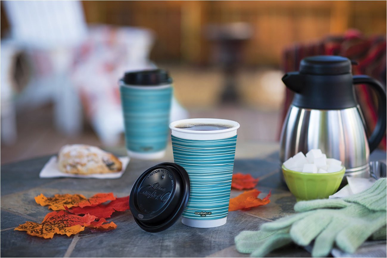 Comfort Cup 16Ounce Cups, 50Count Cups & Lids (Assorted Colors