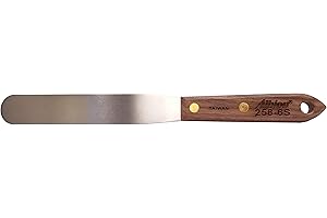 Albion Engineering Company 258-6S Classic Spatula, Stainless Steel, Hardwood Handle, 1" Wide Tip x 6" Long Blade
