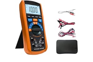 Insulation Resistance Tester Digital Multimeter, 500V/1000V Megohmmeter, 500MΩ/2GΩ Voltmeter, True RMS Voltage Tester for Ind