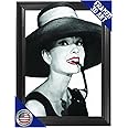 Audrey Hepburn Breakfast at Tiffanys 3D Poster Wall Art Decor Framed Print | 14.5x18.5 | Lenticular Posters & Pictures | Memorabilia Gifts for Guys & Girls Bedroom | Vintage Icon Movie Artwork Photo
