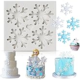 3D Christmas Theme Silicone Fondant mold Snowflake Suger Cake Molds Chocolate Cake Decoration Mold (Style 1)