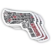 (3 Pcs) Ezekiel 25 17 Sticker Sarcastic Motivational Sayings Humorous Quote Vinyl Decal for Kindle, Laptop, Water Bottle, Phone Hard Hat, Meme Quote Sticker 3 inch