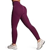 Aoxjox Workout Peach Contour Seamless Hidden Scrunch Butt Lift Leggings for Women Gym Yoga Pants 24"