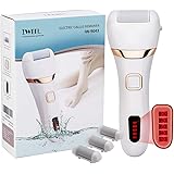 Electric Callus Remover, Rechargeable Foot File Hard Skin Remover Pedicure Tools for Feet Electronic Callus Shaver Waterproof Pedicure kit for Cracked Heels and Dead Skin with 3 Coarse Roller Heads