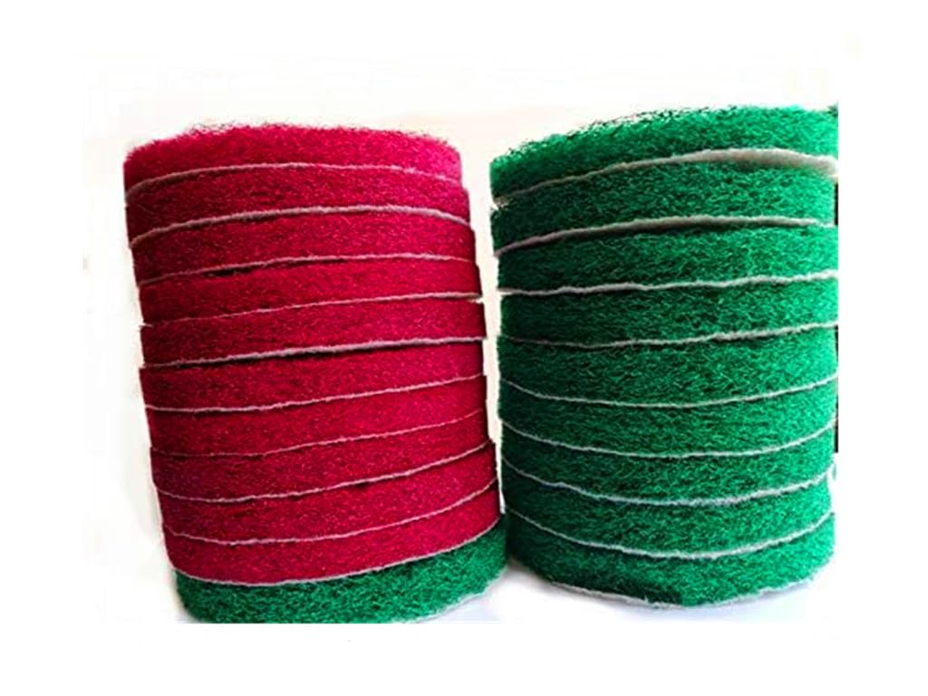 Photo 1 of 20 Pieces Scrub Pads Drill Power Brush Tile Scrubber Scouring Pads Cleaning Kit Including 2 Kinds of Abrasive Buffing Pads Replacement for Home Kitchen House Indoor Outdoor Cleaning (5 Inch)