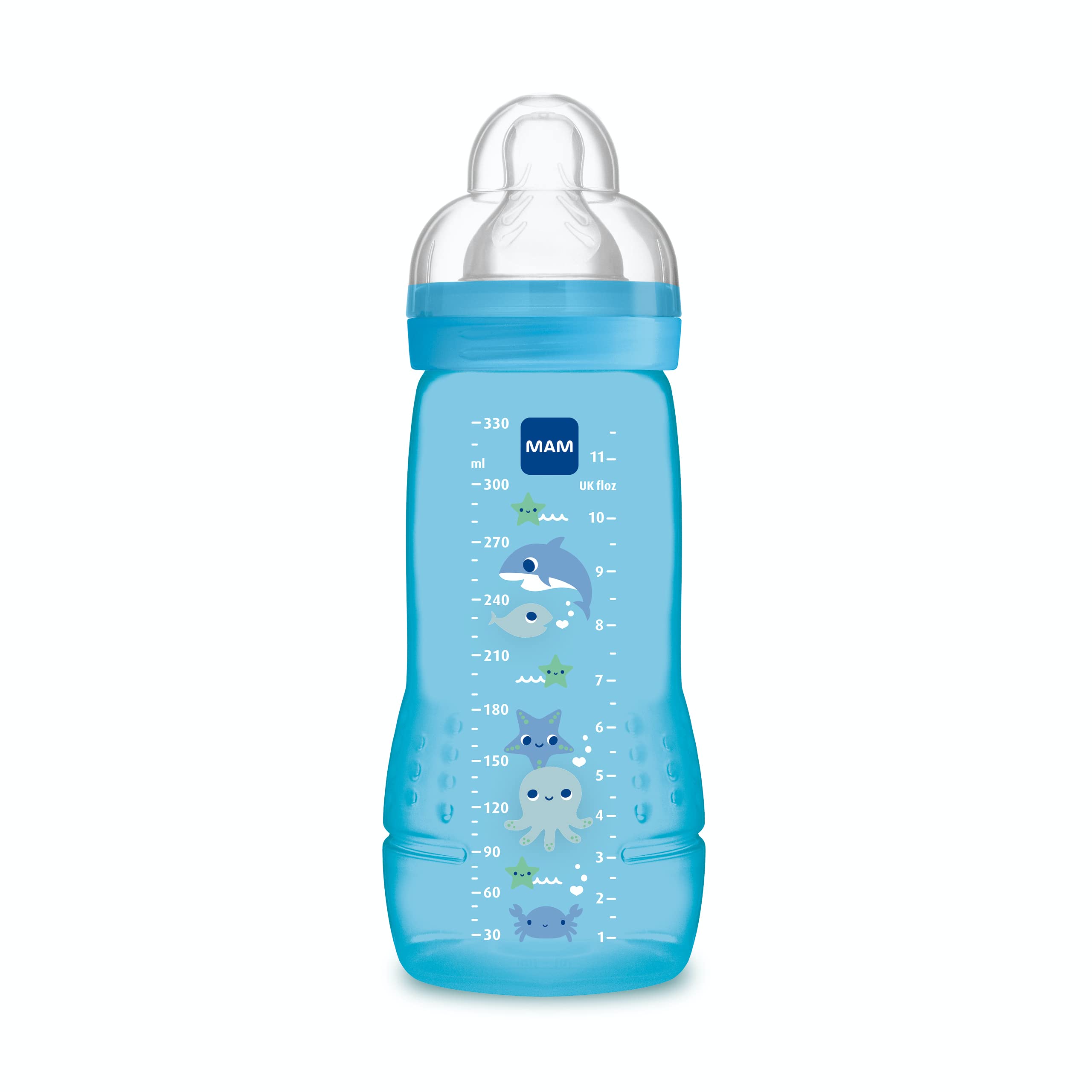 MAM Biberon 2ème âge Easy Active Bleu 330ml