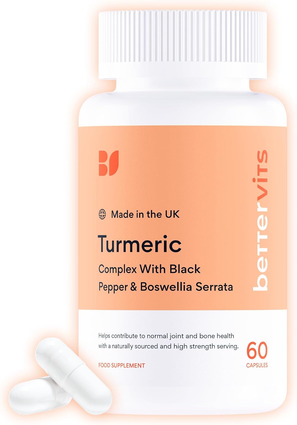 Bettervits Turmeric Black Pepper Boswellia 10000mg Curcumin 60 Tablets