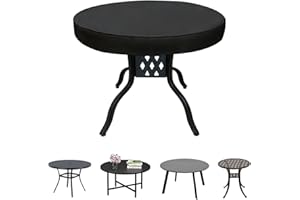 SUNICO Outdoor Round Table Cover 24" Dia, Patio Table Cover Round for Patio Circle Coffee Table & Bistro Table & Picnic Table.Windproof, Waterproof, Stain-Resistant, Durable Table Cover