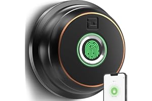 GeekTale Smart Lock Deadbolt, Fingerprint Door Lock, Fingerprint Deadbolt with App, Keyless Entry Door Lock, Biometric Auto Lock, Smart Deadbolt for Front Door, Waterproof, Easy Installation