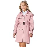 Cromoncent Kids Rain Jacket, Raincoats Lightweight Waterproof Trench Coat for Boys Girls