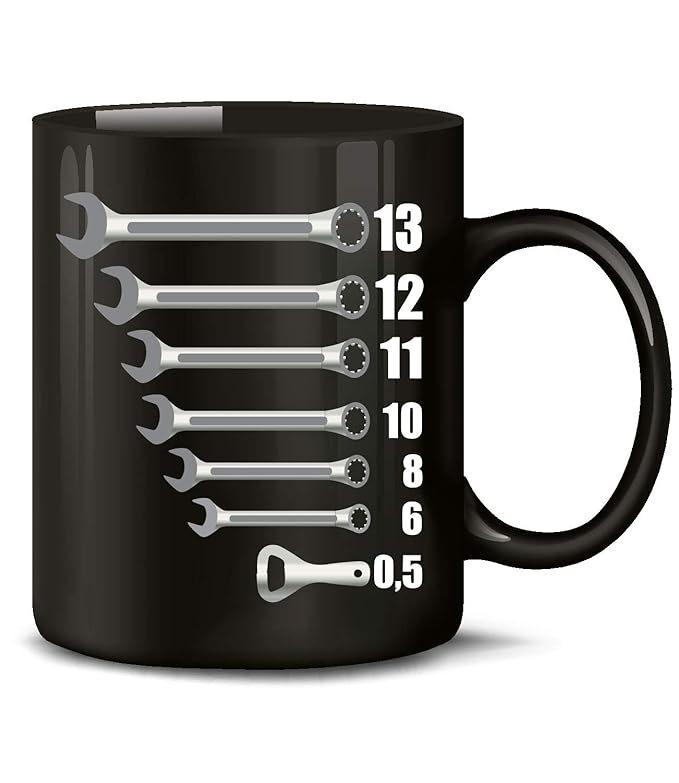Golebros Werkzeug Flaschenöffner 6129 Handwerker Kollege Arbeit Job Baustellen Fun Tasse Geschenk Mann Papa Geburtstag Becher