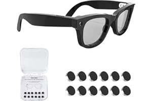HIBLOKS 12Pcs LED Light Blocking Stickers Compatible with Ray-Ban Meta Wayfarer/Skyler/Headliner (Gen 2) & Oakley Meta HSTN Smart Glasses Accessories, Low-Tack Restickable Blackout LED Light Covers Sticker