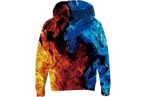UNICOMIDEA Hoodies for Kids 3D Plush Inside Sweatshirts 7-15 Years Boys Girls Pullover with Pocket
