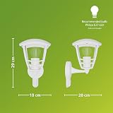 Philips Creek Outdoor Wall Light IP44 Motion Sensor Aluminium White view 8