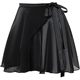 YUXIANLB Ballet Skirt for Women, Christmas Adjustable Black Chiffon Wrap Dance Tutu Skirt for Ballet Classes, Performances, Recitals, Leotards, Photo Shoots, Costume Parties and Professional Dance