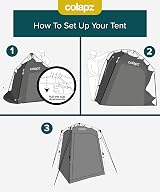 Colapz Camping Shower Tent Privacy Shelter 2.1m High Pop Up view 6