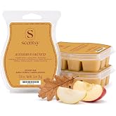 Scentsy Wax Melts, Autumn Road Trip 3 Bar Set, Paraffin Wax Cubes, 7.8 oz | Harvest apple, Anjou pear and silver oak scent; made in USA paraffin wax cubes for electric warmers and woods fragrance