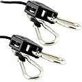 Apollo Horticulture GLRP18 Pair of 1/8" Adjustable Grow Light Rope Hanger w/ Improved Metal Internal Gears