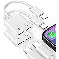 DESOFICON Dual USB C Headphone Adapter for iPhone 16 15,[MFi Certified] 2Pack Type C Audio Headphone and Charger Splitter Adapter Compatible with iPhone 16 Pro Max/15/Plus/Pro,for Galaxy,iPad,Laptop