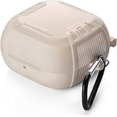 AIRSPO Compatible with Powerbeats Pro Wireless Earbuds Case TPU Military Shell Full Body Protective Cover Skin for Powerbeats Pro (Ivory)