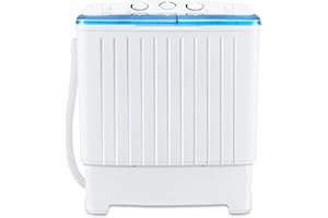 Kasunpul Portable Washing Machine, Mini Twin Tub Washer and Dryer Combo, 20 lbs Washer Machine for RV Camping, Apartment, Dormitory, Home, Portable Washer Perfect for Tenants, Blue
