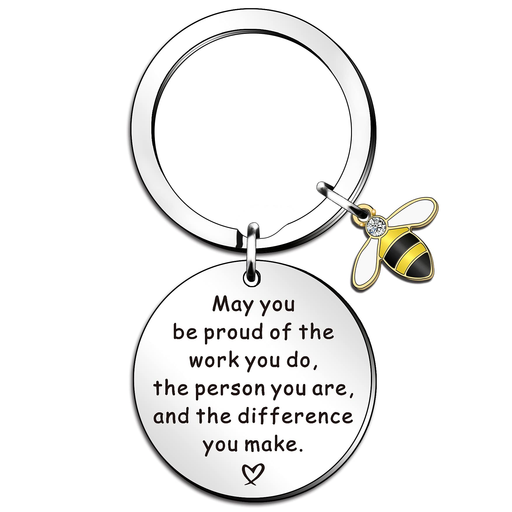 SMARGO Leaving Gifts for Colleagues Thank You Keyring for Women Men Thanksgiving Day Birthday Christmas Gifts May You Be Proud of The Work You Do Keychain Present