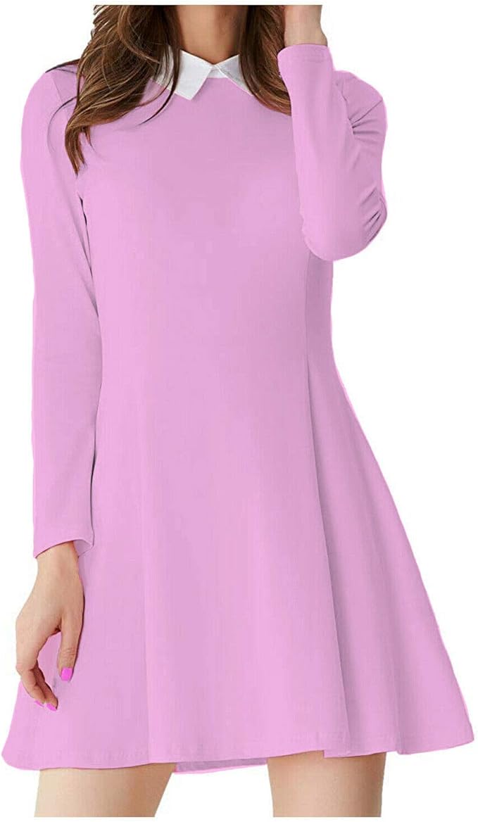 black dress with white collar kids