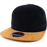 Trendy Apparel Shop Plain Corduroy Textured Suede Flat Bill Snapback Cap