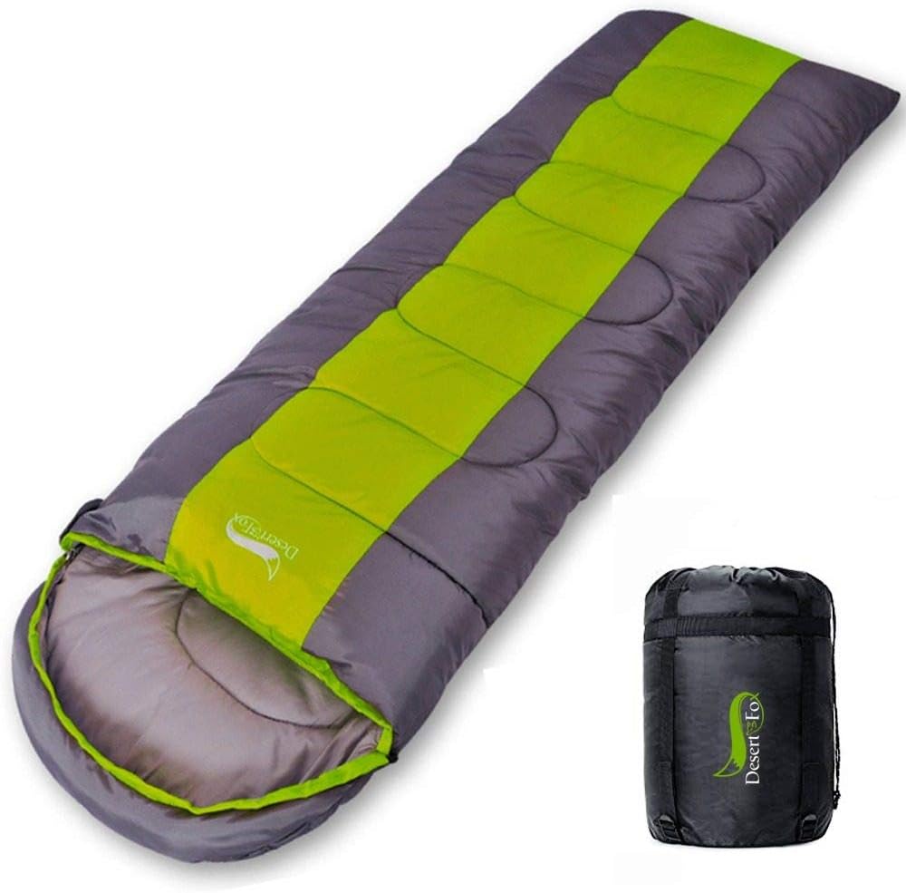 Camping Sleeping Bag, Lightweight 4 Season Warm & Cold