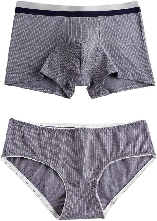 THSISSUE Couples Matching Underwear, Modal and Cotton Breathable Extra Soft Couples Briefs for Boy/Girl Friend