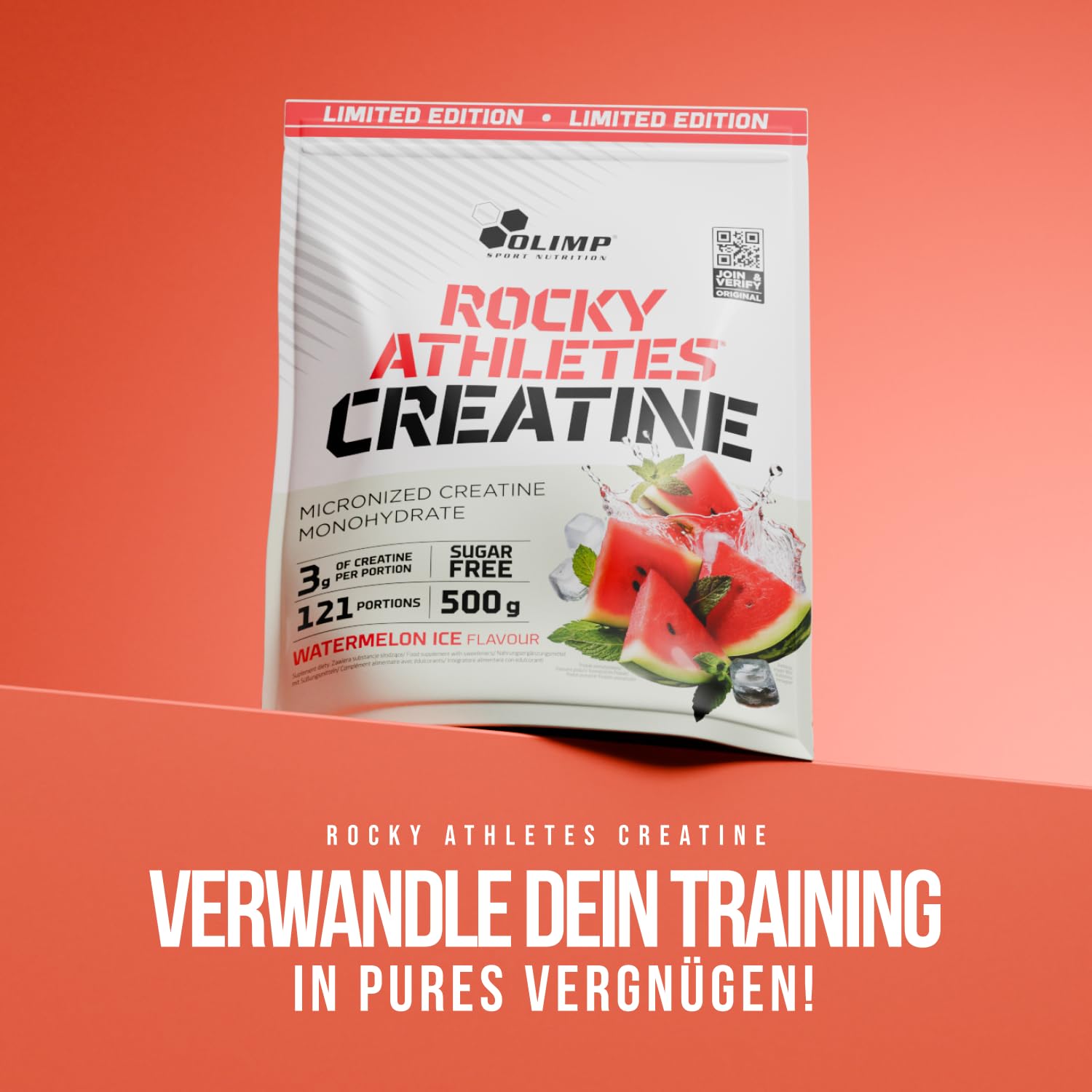 Olimp Rocky Athletes® Creatine - 500 g, Watermelon Ice - Creatine Monohydrate Pulver - Booster pre Workout 2