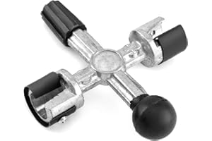 QWORK Battery Post Cleaner, 1 Pack 4-Way Battery Terminal Post Scraper Cleaning Tool for Removing Dirt Corrosion