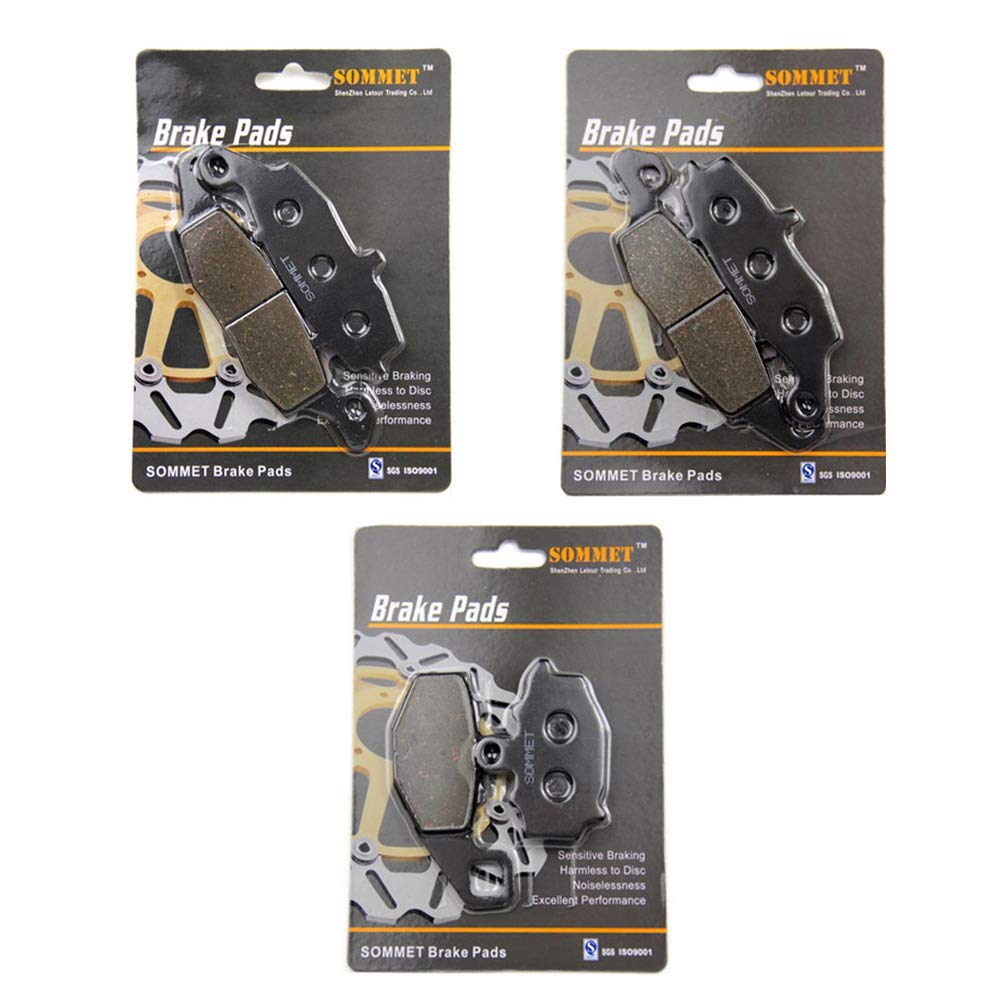 SOMMET Motorcycle front and rear brake pads for ER 650 ER6N EX 650 ER6F Ninja (06-16) Z750 Z750S ZR 750 (04-07) KLE 650 Versys (07-14) GPZ 1100 (95-98) LT229-231-192
