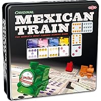 Mexican Train - Game Forup to 8 Players Dominoes - Double-Twelve Domino Set - Colour-Dot Dominoes for Easy Play. World