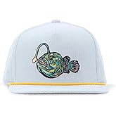 Bajío Flat Brim Fishing Hat – Marine Art Snapback Trucker Cap with Embroidered Ocean Design, Breathable and Coastal-Ready