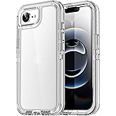AICase for iPhone 16E Case Clear 2025 3 in 1 Heavy Duty Drop Protection Full Body Rugged Shockproof/Dust Proof 3-Layer Military Protective Tough Durable Cover for iPhone 16E 6.1"_1