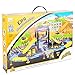 Kid Track Playset Acekid Children Solt Car City Construction Parking Garage Playset with 3 Vehicles and 1 Plane Car Playset