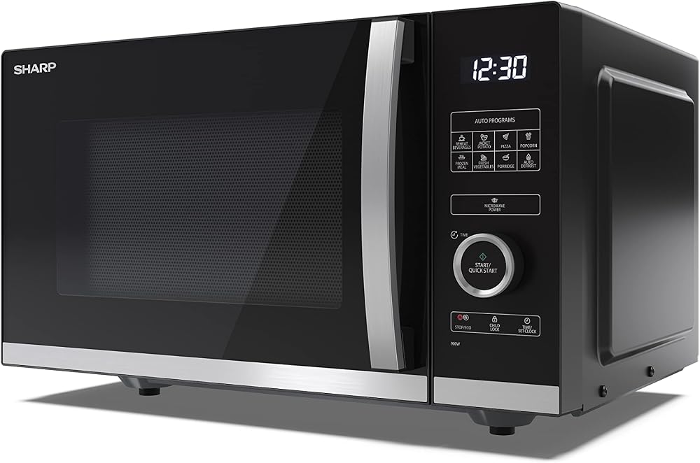 Sharp YC-QS254AU-B 25 Litre 900W Digital Flatbed Microwave Black