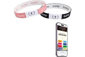 WALLFID 2pcs Daily Bible Verse Bracelet with NFC,Elastic Scripture Scripture Bracelet,Prayer,Inspirational Religious Scripture Wristbands for Women, Men, Teens