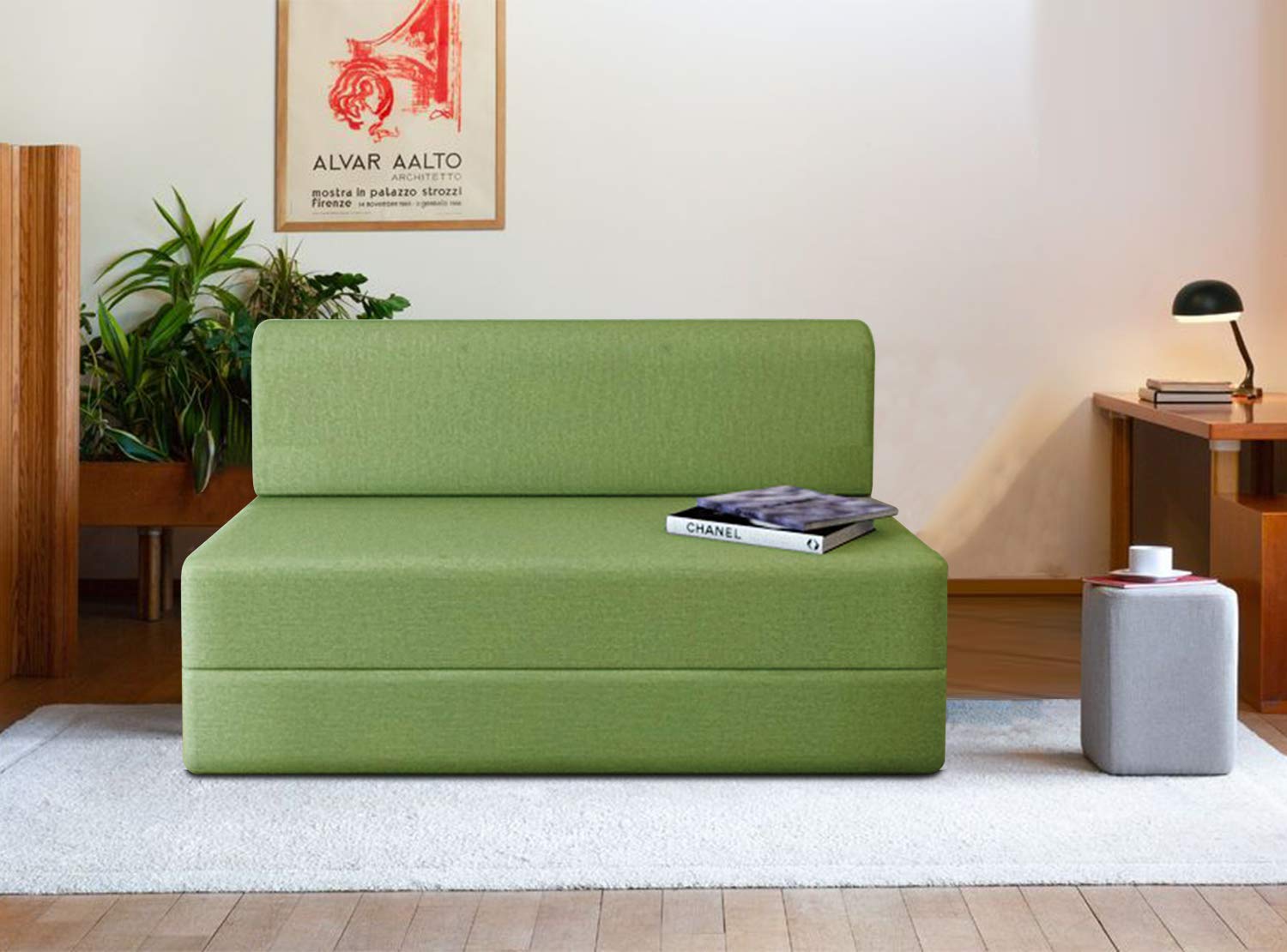 Aart Store 3x6 Feet HighDensity Foam Sofa Cum Bed Furniture One Seater