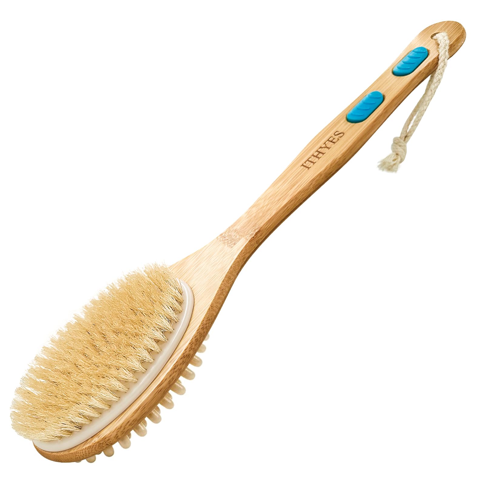 Ithyes Bath Brush Back Scrubber Long Handle Body Brushes for Shower,Back Washer,Natural Bristle,Massage Brush,Dry Brush,Shower Back Scrubber,Body Brush Lymphatic Drainage,exfoliating for Men,Women