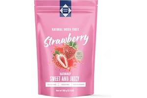 THONGPOON Natural Dried Strawberry – Premium Quality, Soft & Chewy, Naturally Sweet & Sour, Gluten-Free, Vegan, Healthy Snack Option, High in Vitamins, 3.5OZ (100gram) – Authentic Taste of Thailand