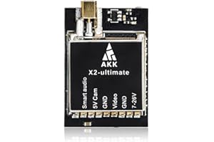 AKK X2-Ultimate 5.8GHz 0.01mW/25mW/200mW/600mW/1000mW Switchable FPV Transmitter Compatible with Betaflight OSD FC Configuring Upgraded Long Range Version